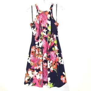 Vince Camuto Floral Print Scuba Fit & Flare Dress